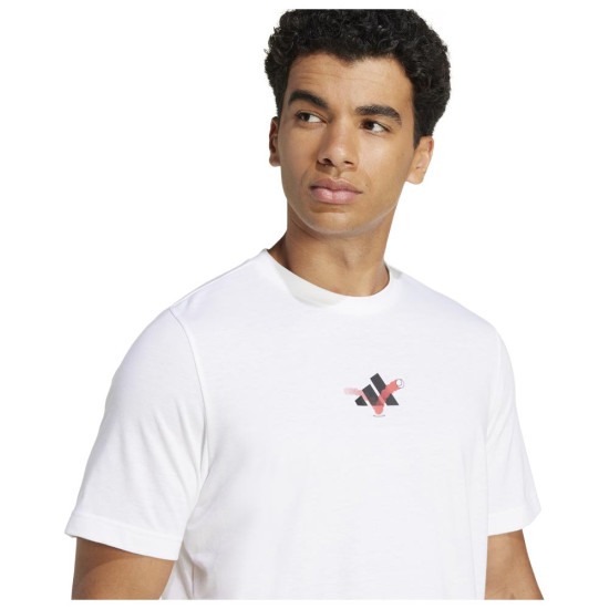 Adidas Ανδρική κοντομάνικη μπλούζα Tennis Happy 3 Balls Graphic Tee